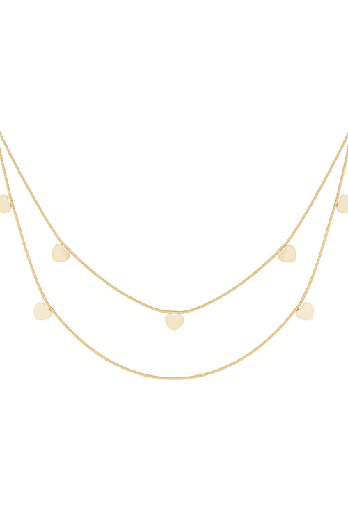 double heart necklace