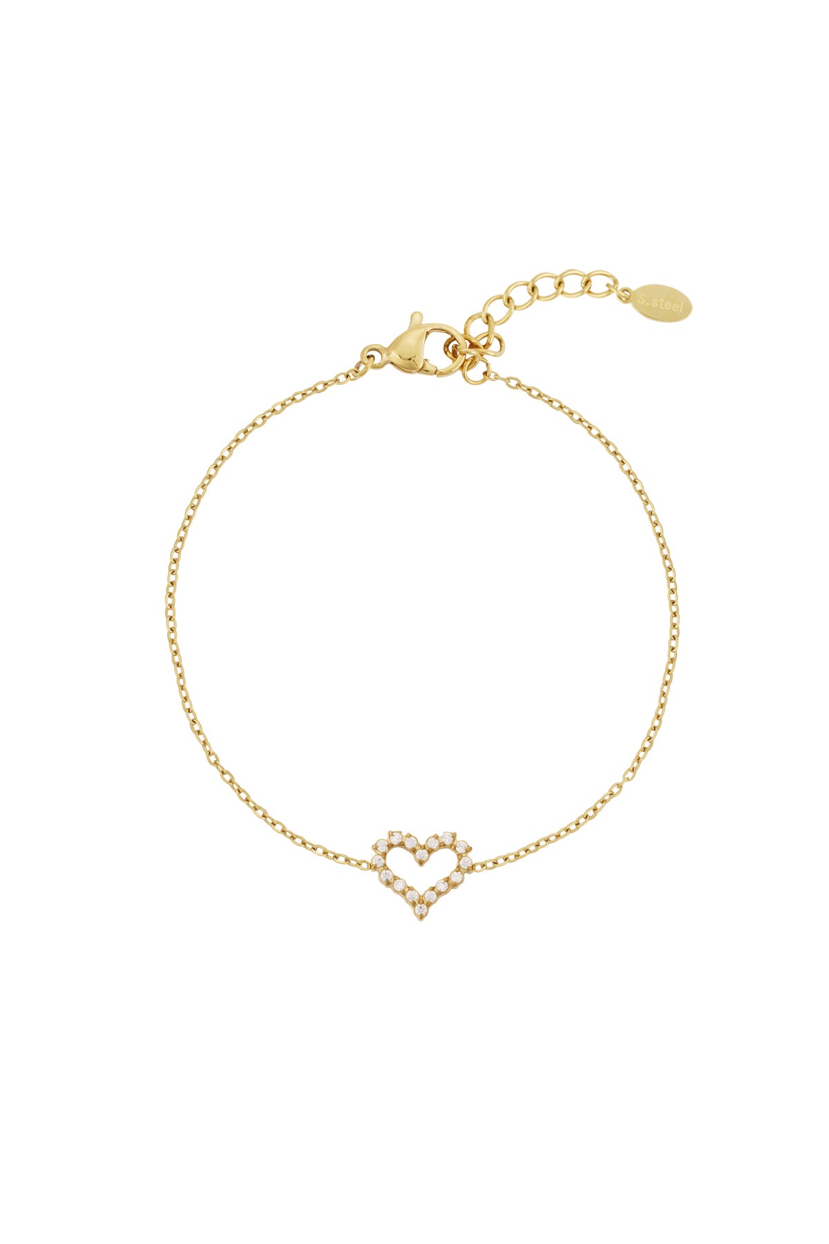 Rhinestones heart Bracelet