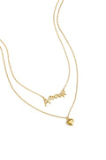 Layered necklace amour with heart